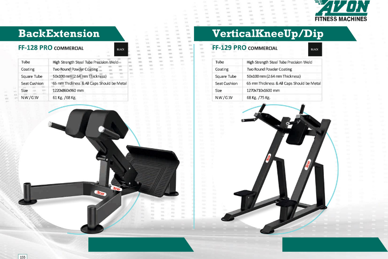 Back Extension / Vertical KneeUp / Dip